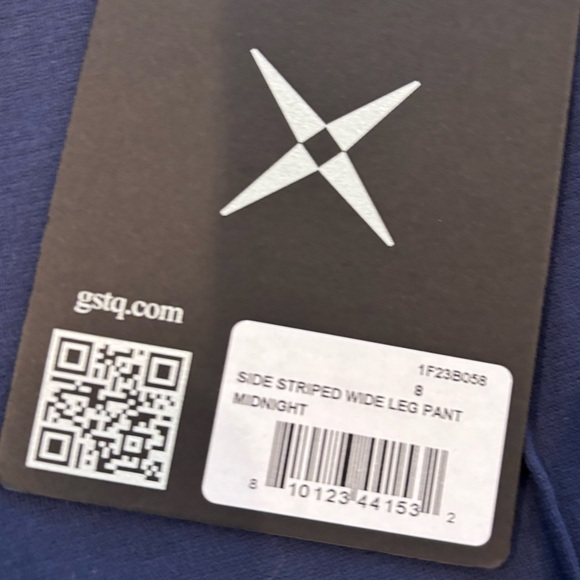 Gstq Side Stripe Wide Leg Pant Midnight Sz 8 NWT - Picture 7 of 11